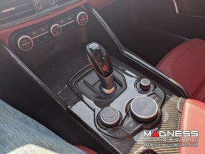 Alfa Romeo Giulia Center Console Side Panel Trim Cover - Carbon Fiber - Pre '20 Models